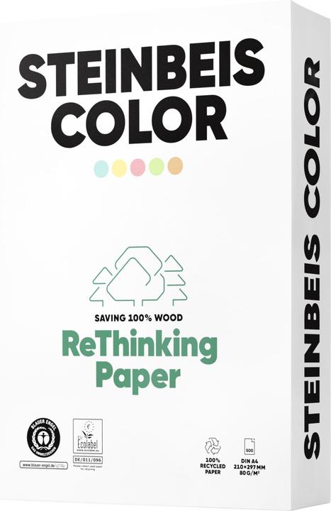 Actual product image Steinbeis Magic Colour grün Recyclingpapier A 4 80 g 500 Bl. (80 g/m², 500 x, A4)