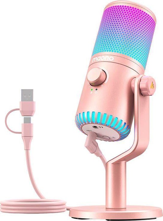 Productafbeelding Maono DM30RGB Microfoon Roze