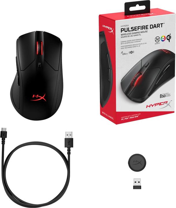 Actual product image HyperX Pulsefire Dart (Cable, Wireless)