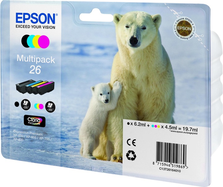 Produktbild Epson 26 (M, Y, C, BK)