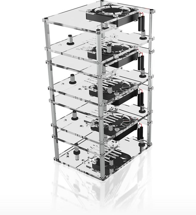 Actual product image Icy Box Stackable case for Raspberry Pi 2, 3 and 4 (Housing)