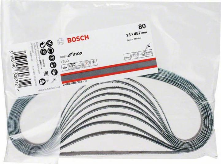 Produktbild Bosch Professional Zubehör PRO Y580 Schleifband, 13 x 457 mm, G80 (80)