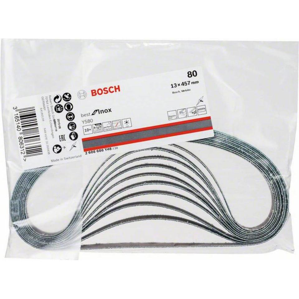Thumbnail - Bosch Professional Zubehör, Schleifmittel, PRO Y580 Schleifband, 13 x 457 mm, G80 (80)