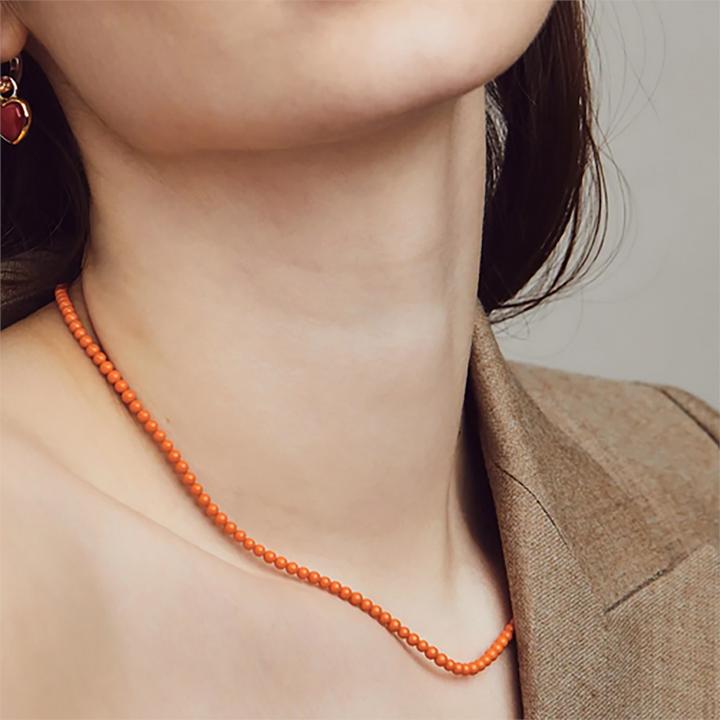 Actual product image Ti Sento Milano Necklace with orange stones 3962CO/80 (925 Sterling silver, 42 cm)