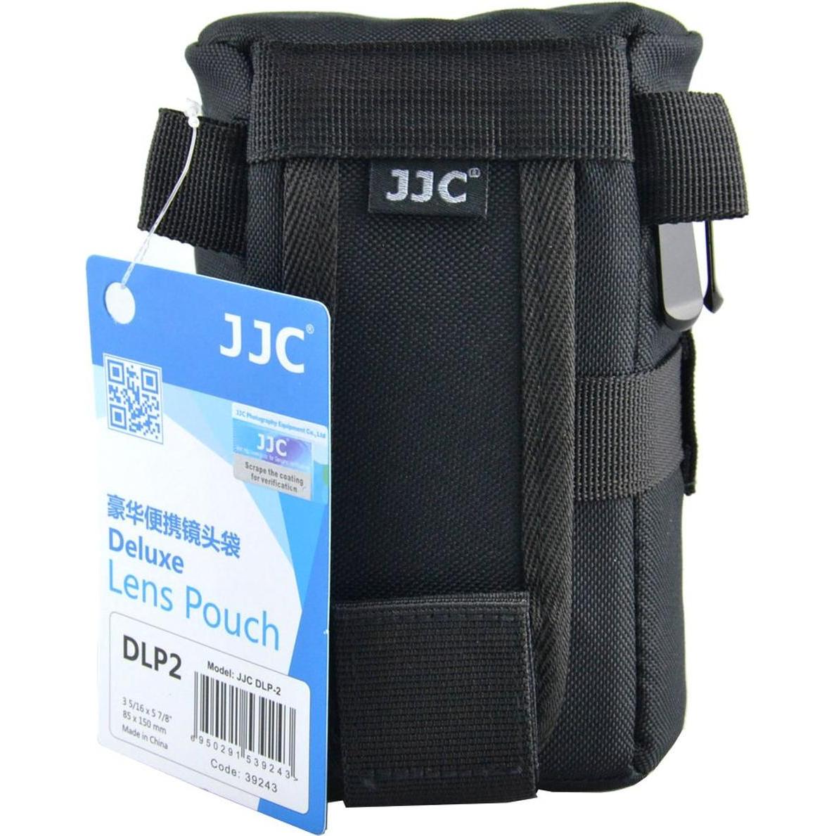 JJC Custodia deluxe per il trasporto di obiettivi di dimensioni 2 (Borsa per fotocamera), Borsa fotocamera, Nero