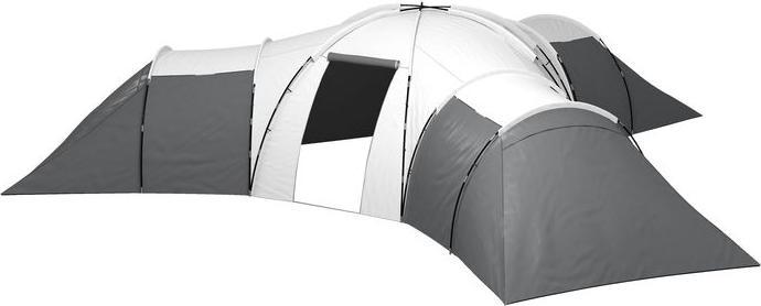 Image du produit Swisshandel24 Tente tunnel Tente de camping 6-9 personnes Tente familiale 3 chambres 2000mm Oxford Gris (Tente tunnel, 9+ personnes)