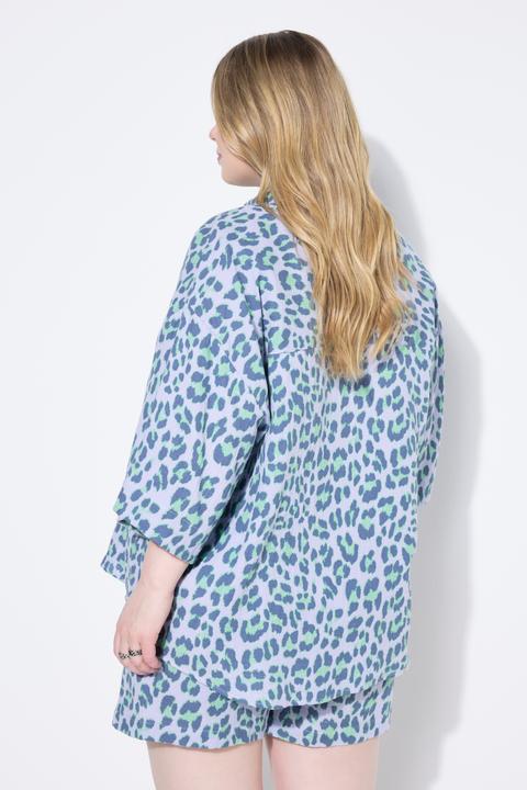 Actual product image Studio Untold Muslin Leopard Print Short Sleeve Blouse (60)