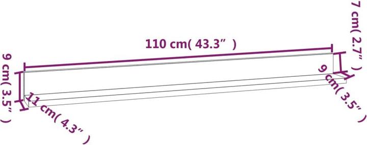 Produktbild vidaXL Wandregal (110 x 11 x 9 cm)