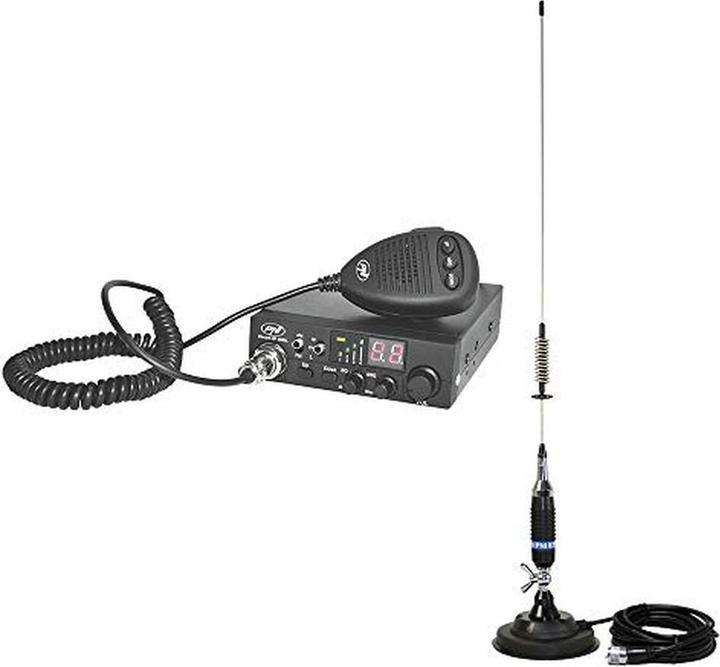 PNI Pacchetto radio CB ESCORT HP 8000L ASQ + antenna CB S75 con magnete (10 km)