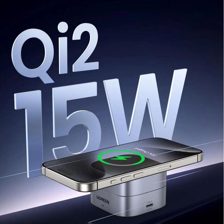 Produktbild Ugreen 2-in-1 Qi2 Magnetische faltbare Ladestation (15 W)