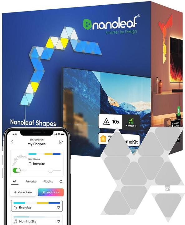 Productafbeelding Nanoleaf Shapes Mini Driehoeken Uitbreidingspakket, 10 stuks. (200 lm)