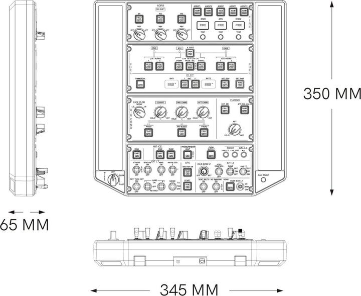 Produktbild Wingflex Simulator A320OVH Flugsimulator Overheadpanel (PC)