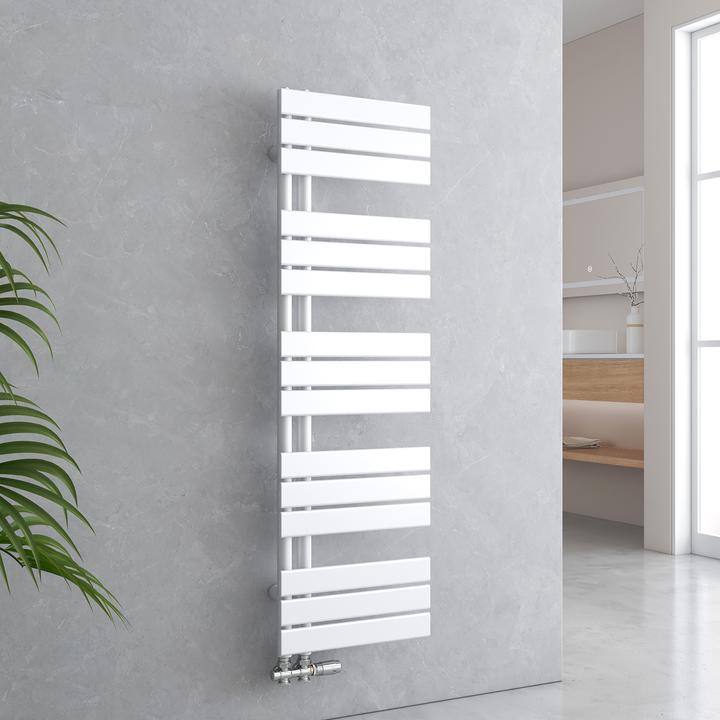 Produktbild Emke Badheizkörper Handtuchhalter Handtuchwärmer 130x40cm Weiss 570w