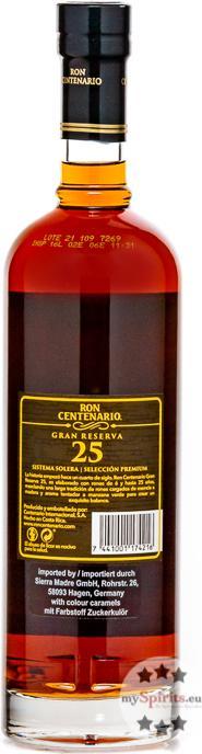 Produktbild Ron Centenario Gran Reserva 25 Years Old Premium Rum (1 x 70 cl)