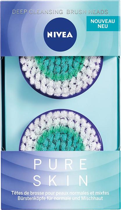 Actual product image NIVEA clean skin, replaceable brush head, 2 pieces
