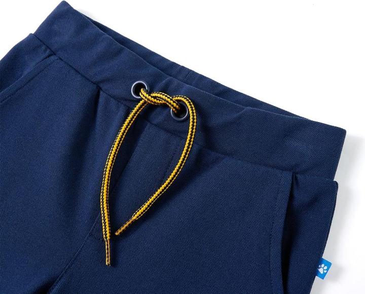 Actual product image VidaXL Children's trousers with drawstring navy blue 128,Material: 95 (128)