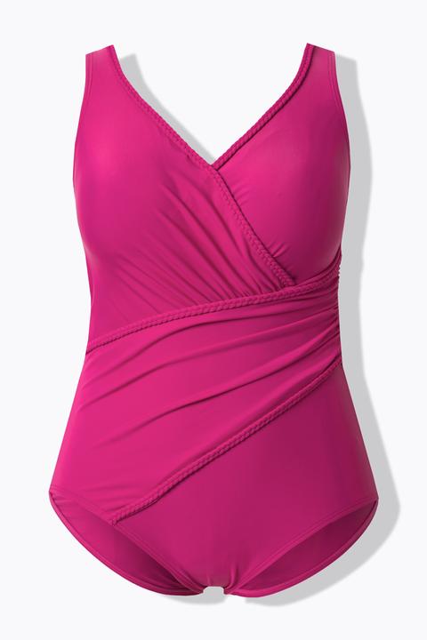 Produktbild Ulla Popken Badeanzug, Paspeln, drapiert, Softcups (46)