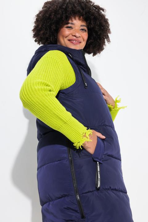 Produktbild Angel of Style Long-Steppweste, A-Linie, Kapuze (46)