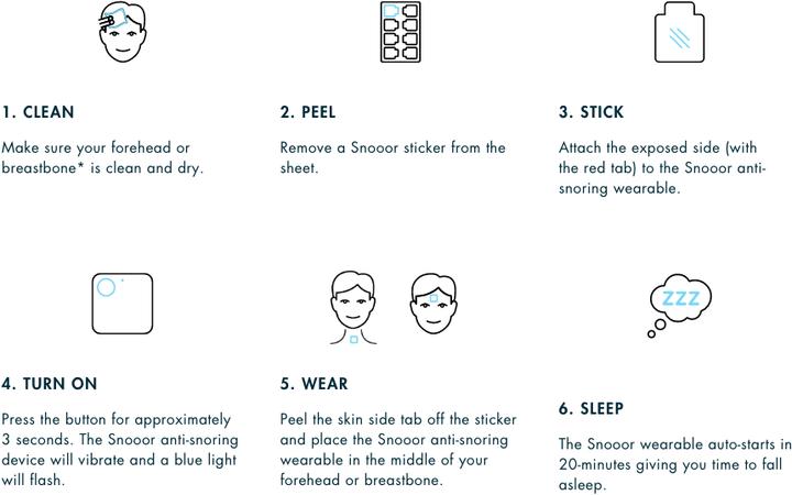 Actual product image Snooor Anti-snoring wearable