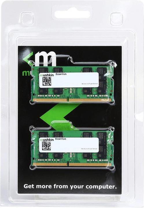 Produktbild Mushkin SORAM D4 2933 32GB C21 Essentials K2 (2 x 16GB, 2933 MHz, DDR4-RAM, SO-DIMM)
