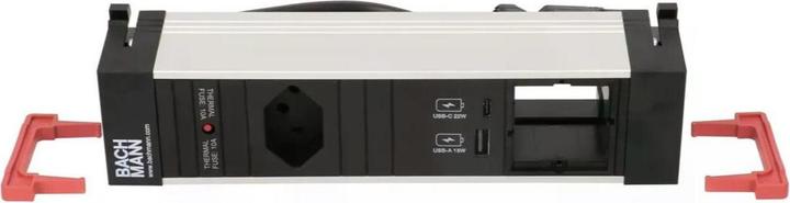 Produktbild Bachmann Einbausteckerleiste POWER FRAME 1x T13, 1x USB A/C, 1x Leer (1 x, Typ 13, 0.20 m)