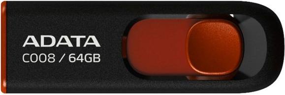 Produktbild Adata USB 2.0 Stick C008 Black/Red 64GB (64 GB, USB-A)