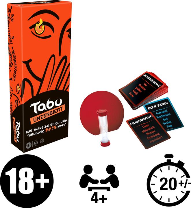 Actual product image Hasbro Taboo Uncensored (German)