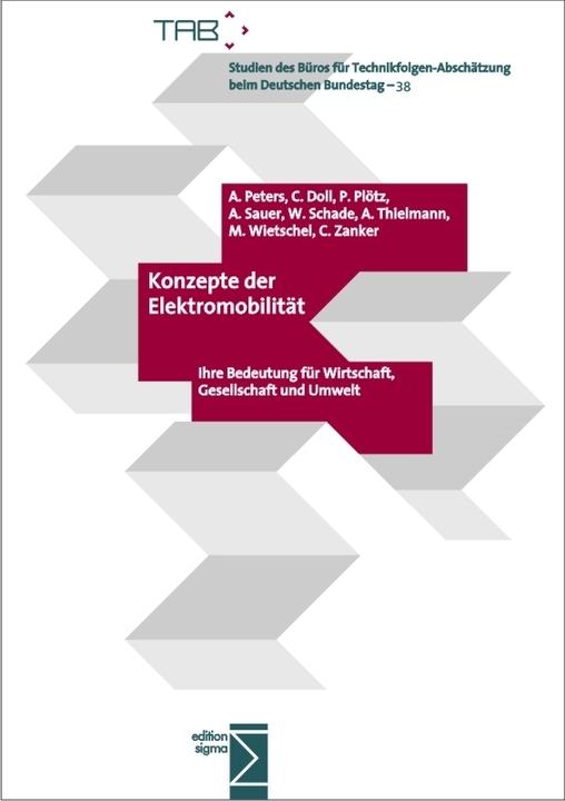 Produktbild Konzepte der Elektromobilität (Deutsch, 2013)