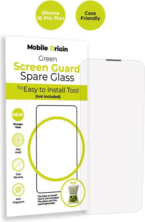 Produktbild Mobile Origin Screen Guard Spare Glass Case Friendly - iPhone 16 Pro Max (1 Stk., Apple iPhone 16 Pro Max)