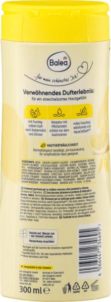 Actual product image dm Balea Cream shower Buttermilk&Lemon (300 ml)