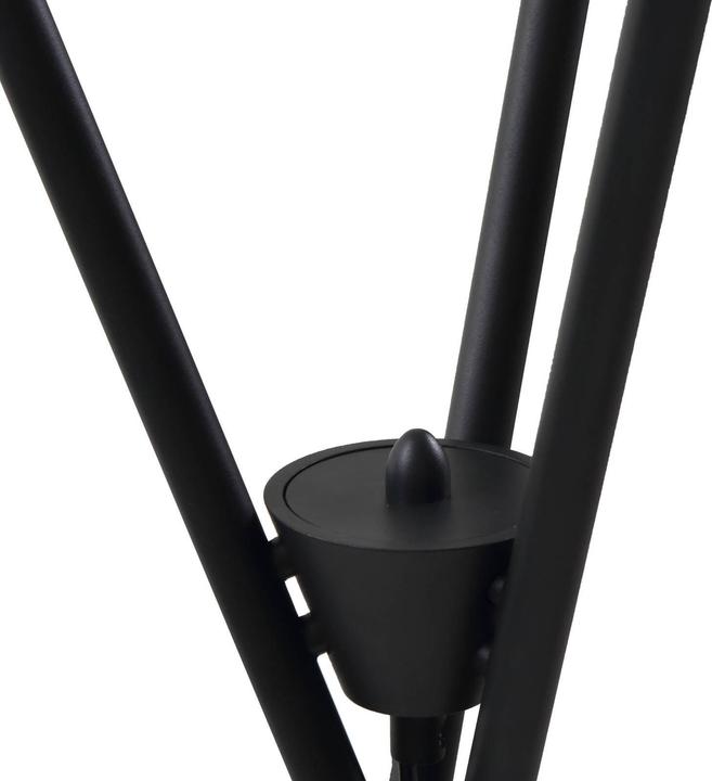 Produktbild Lucande Stehleuchte Visata, schwarz, Glas, 3-flg., Dreibein (G9)