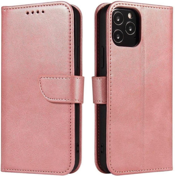 Produktbild Hurtel Magnet Case elegant case cover with a flap and stand function for Samsung Galaxy A73 pink (Samsung Galaxy A73 5G)