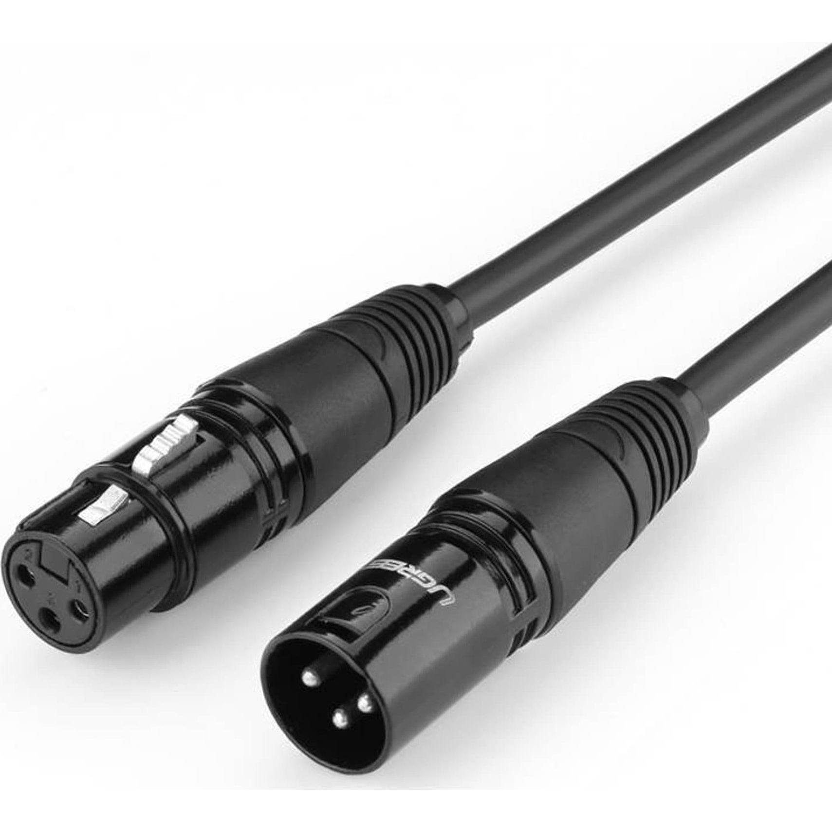 Ugreen Cavo XLR femmina a XLR maschio AV130 - 5m (nero) (5 m, XLR), Cavo audio