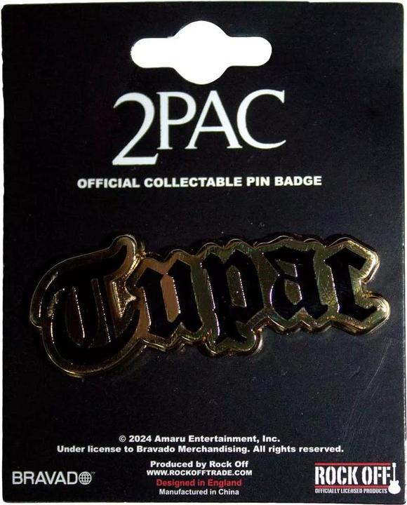 Actual product image Tupac Shakur Logo Badge