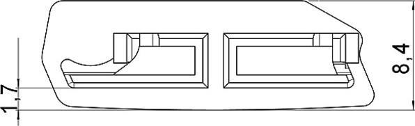 Rehau Gleiter zu Profilstab Metallic-Line