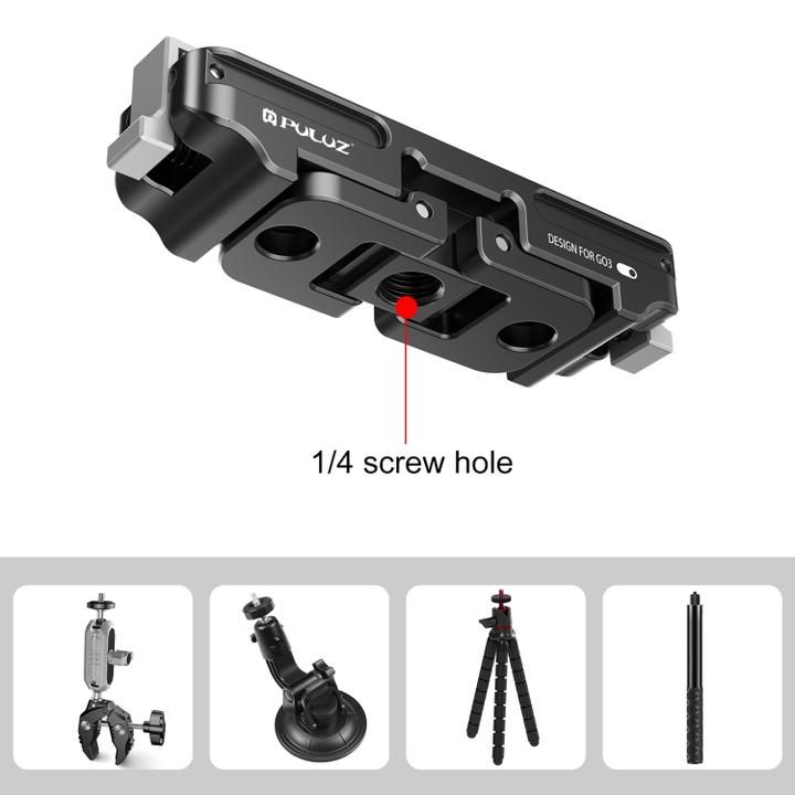 Produktbild Puluz For Insta360 GO3 / GO 3S Magnetic Aluminum Alloy Quick Release Base Mount (Black)