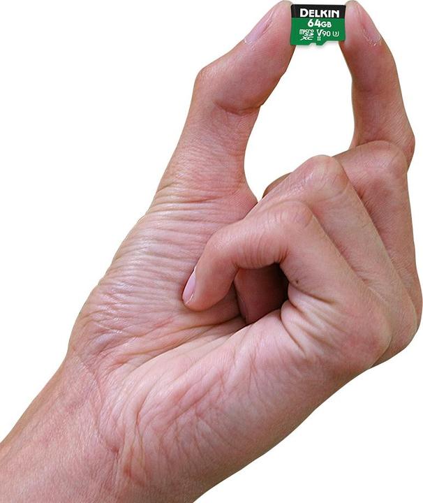 Image du produit Delkin POWER UHS-II (V90) microSD 64GB R:300MB/s W:250MB/s (64 Go, microSD, UHS-II)