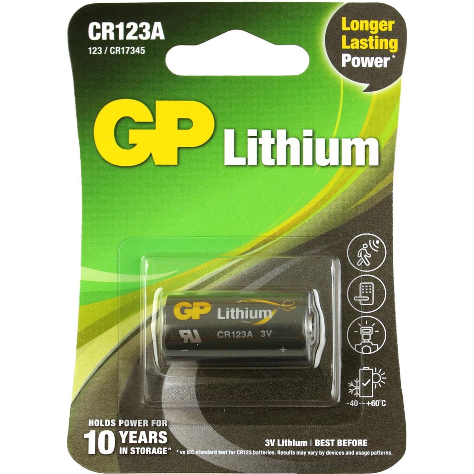 GP Batteries Batteries (1 Stk., CR123A, 1400 mAh) (070CR123AEC1)