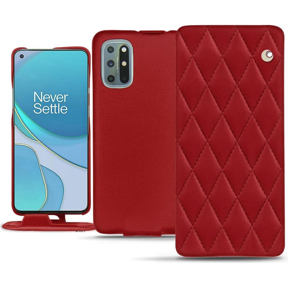 Noreve Lederschutzhülle vertikal (OnePlus 8T), Smartphone Hülle, Rot