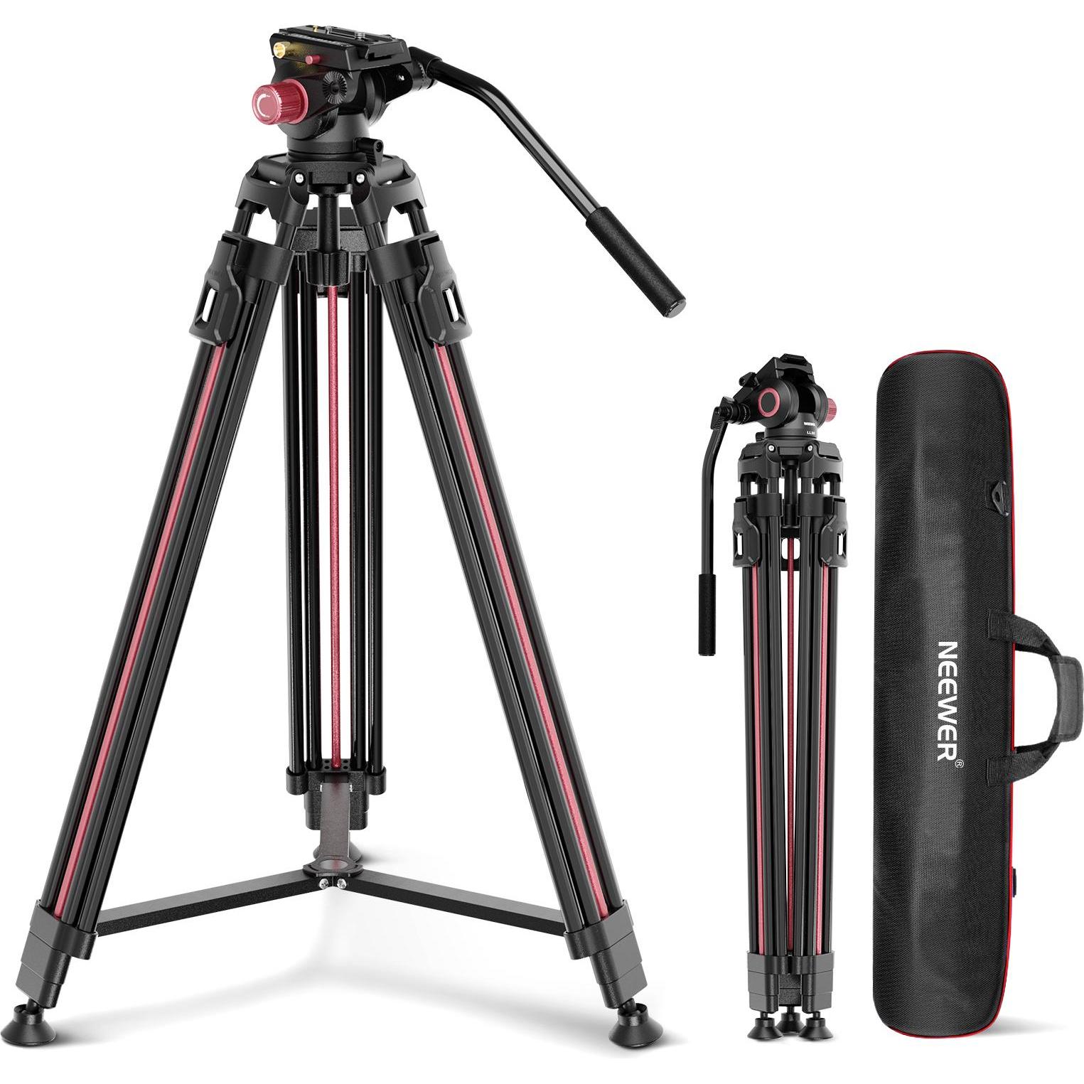Neewer One-Step 200cm Heavy Duty Video Tripod With Fluid Drag Head, Treppiede