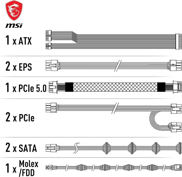Image du produit MSI MAG A850GL PCIE5 (850 W)
