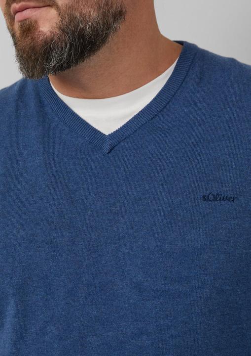 Produktbild S.Oliver Strickpullover Strickpullover mit Logo-Stickerei (4XL)