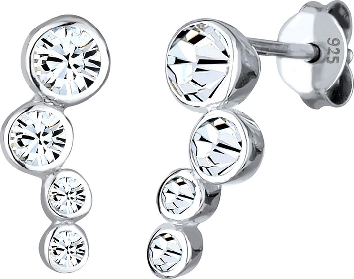 Produktbild Elli Ohrringe Basic Geo Trend Kristalle 925 Silber (925er Sterling Silber, Glaskristall)