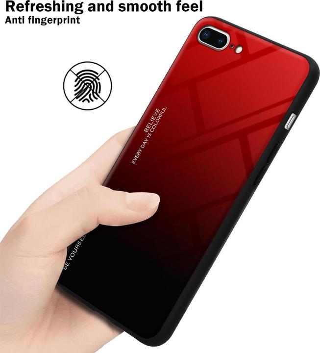Produktbild Cadorabo TPU 2 Farben Glas Cover (Apple iPhone 7 Plus, Apple iPhone 7s Plus)