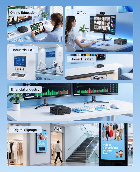 Immagine prodotto NiPoGi Mini PC E3B mit Ryzen V2748, 4K, WiFi 6, BT5.2 (512 GB, 16 GB, Radeon RX Vega 7)