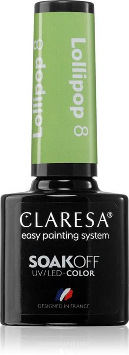 Actual product image Claresa Lollipop UV Nail Polish 5ml - Pack of 8 (Green, UV gel varnish)