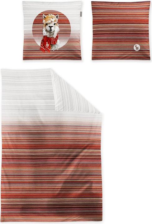Produktbild Irisette Flausch-Cotton Bettwäsche Zobel 8556 rot (Bettwäsche Set, 80x80 cm, 135x200 cm)