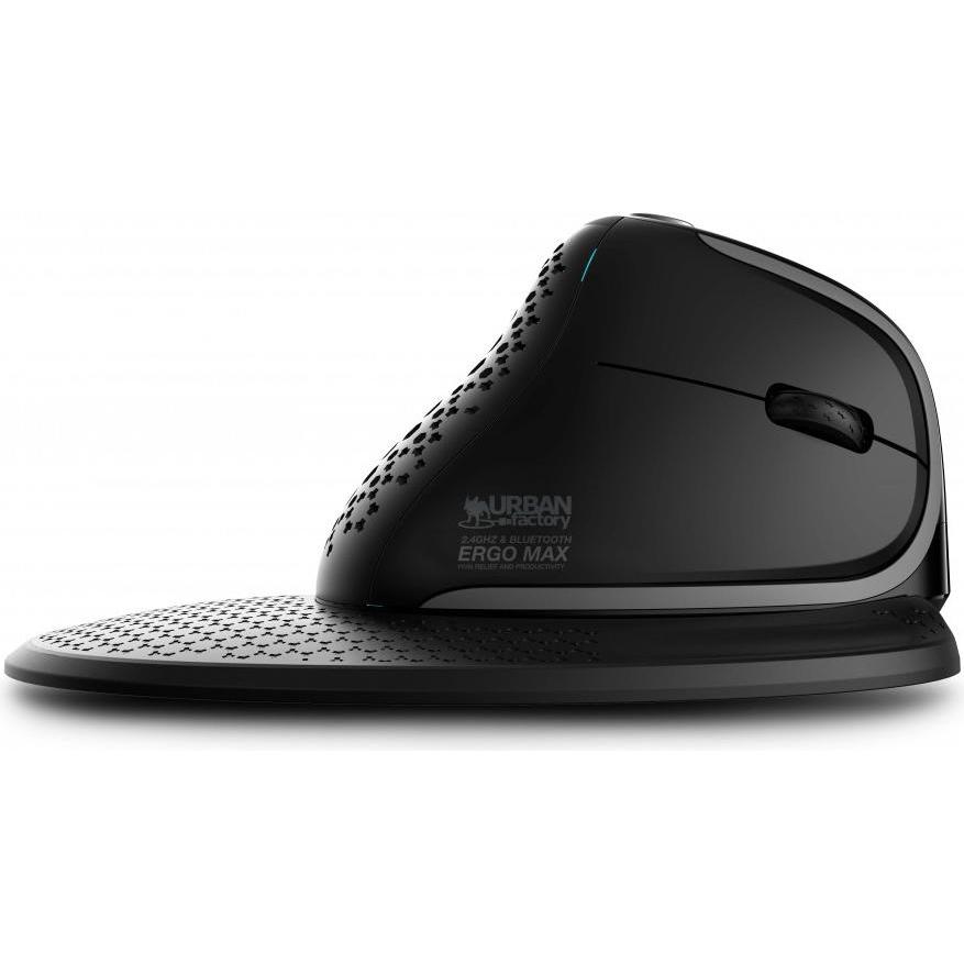 Thumbnail - Urban Factory ERGO Max Maus rechts RF kabellos + Bluetooth 4000 DPI (Kabellos), Maus, Schwarz