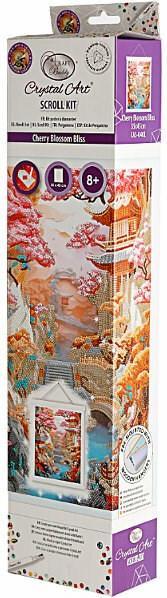 Actual product image Craft Buddy Cherry Blossom Bliss, 35x45cm Crystal Art Scroll