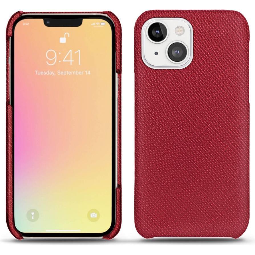 Noreve Lederschutzhülle (Apple iPhone 13), Smartphone Hülle, Rot